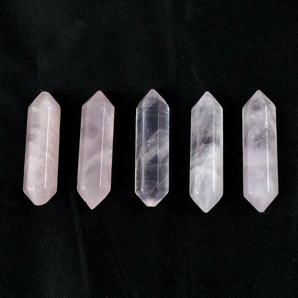 Rose Quartz Double Terminated Pencil for Reiki Healing and Crystal Healing Stones Size 25 mm