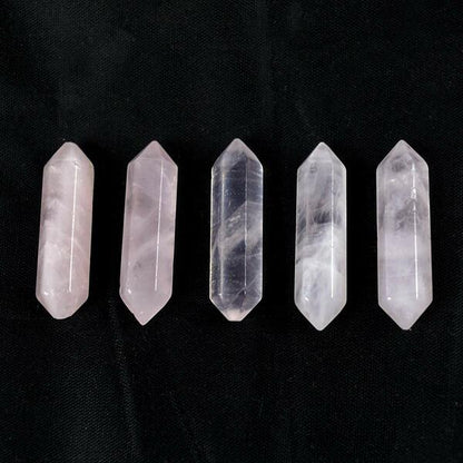 Rose Quartz Double Terminated Pencil for Reiki Healing and Crystal Healing Stones Size 25 mm