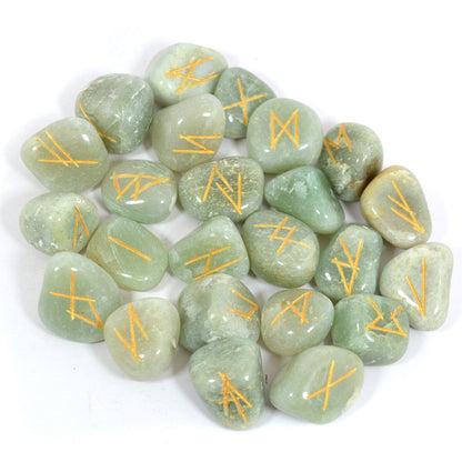 Natural Stone Tumble Shape Rune Set 25 Pc