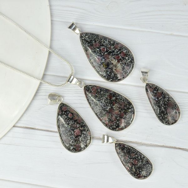 AAA Quality Ruby Fall Drop Shape Pendant With Chain