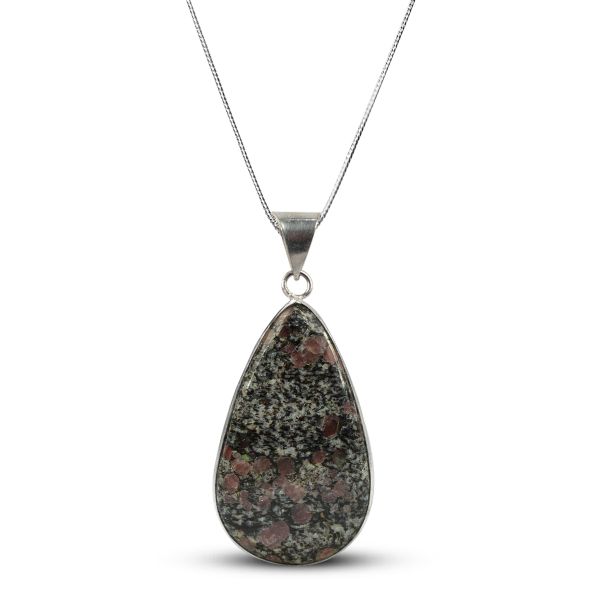 AAA Quality Ruby Fall Drop Shape Pendant With Chain