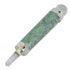 Natural Ruby Fuchsite Healing Wand – Crystal Energy Stick for Love, Emotional Healing, Strength & Balance