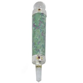 Natural Ruby Fuchsite Healing Wand – Crystal Energy Stick for Love, Emotional Healing, Strength & Balance