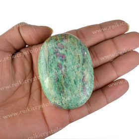 Natural Ruby Fuchsite Palm Stone 5 cm Healing Crystal