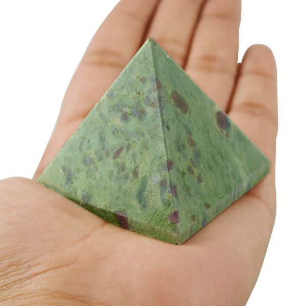 Ruby Fuchsite Pyramid for Reiki Healing / Grid and Vastu Correction