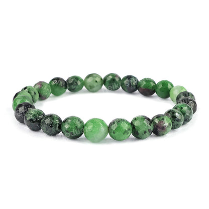 Natural Crystal Stone 8 mm Faceted Bead Bracelet for Unisex