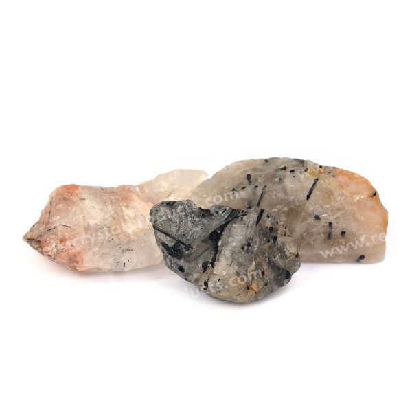 Black Rutile Quartz Raw Rough Stones