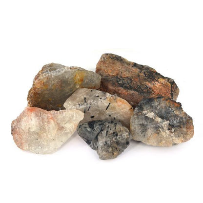 Black Rutile Quartz Raw Rough Stones