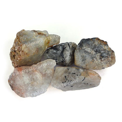 Black Rutile Quartz Raw Rough Stones