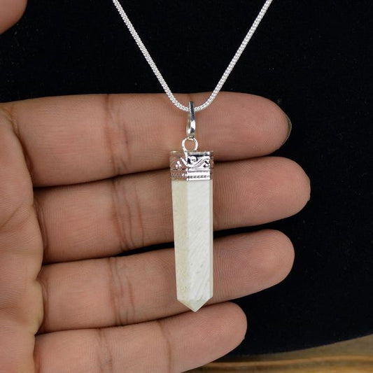Scolasite Pencil Pendant With Chain