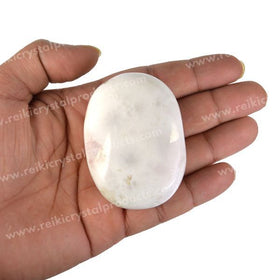 Natural Scolecite Palm Stone 5 cm Healing Crystal