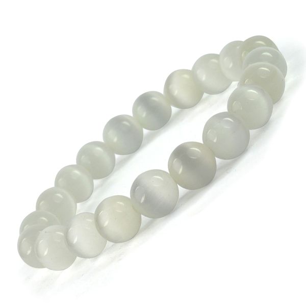 Natural Crystal Stone 10 mm Round Beads Bracelet