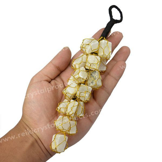 Selenite Tumble Stone Car Hanging / Door Hanging Accessories