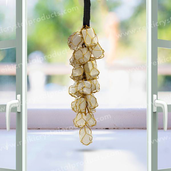 Selenite Tumble Stone Car Hanging / Door Hanging Accessories