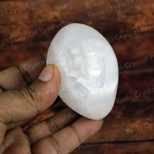 Natural Selenite Crystal Egg 6cm