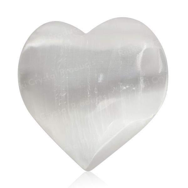 Natural Selenite Crystal Big Heart 6cm