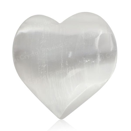 Natural Selenite Crystal Big Heart 6cm
