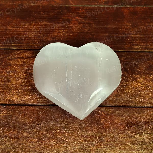 Natural Selenite Crystal Big Heart 6cm