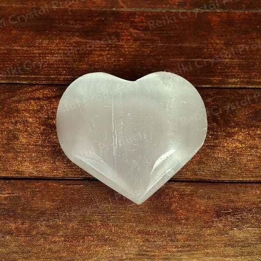 Natural Selenite Crystal Big Heart 6cm