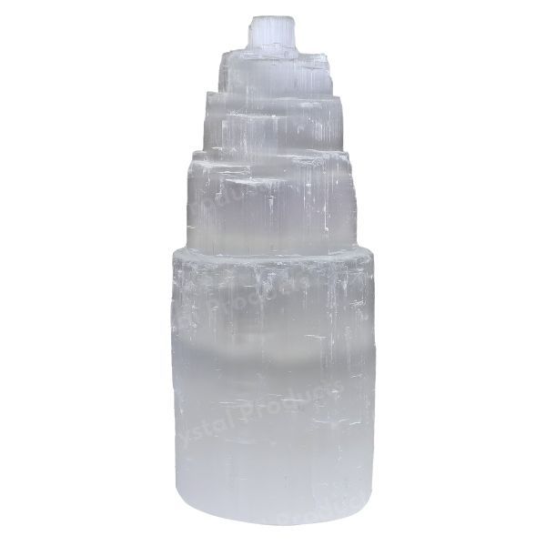 Selenite Natural Shape Lamp With White Bulb