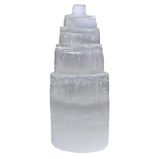 Selenite Natural Shape Lamp With White Bulb