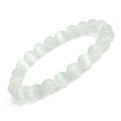 Natural Crystal Stones 8 mm Round Bead Bracelet