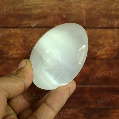 Selenite Palm Stone Big Size 7 cm