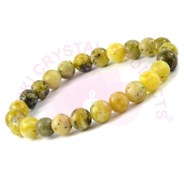 Natural Crystal Stones 8 mm Round Bead Bracelet