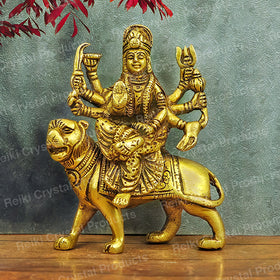 Brass Sherawali Maa Durga Statue Idol size 12.7 cm