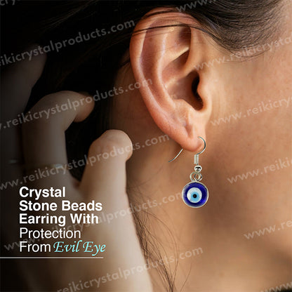 Evil Eye Earring Silver Color For Protection