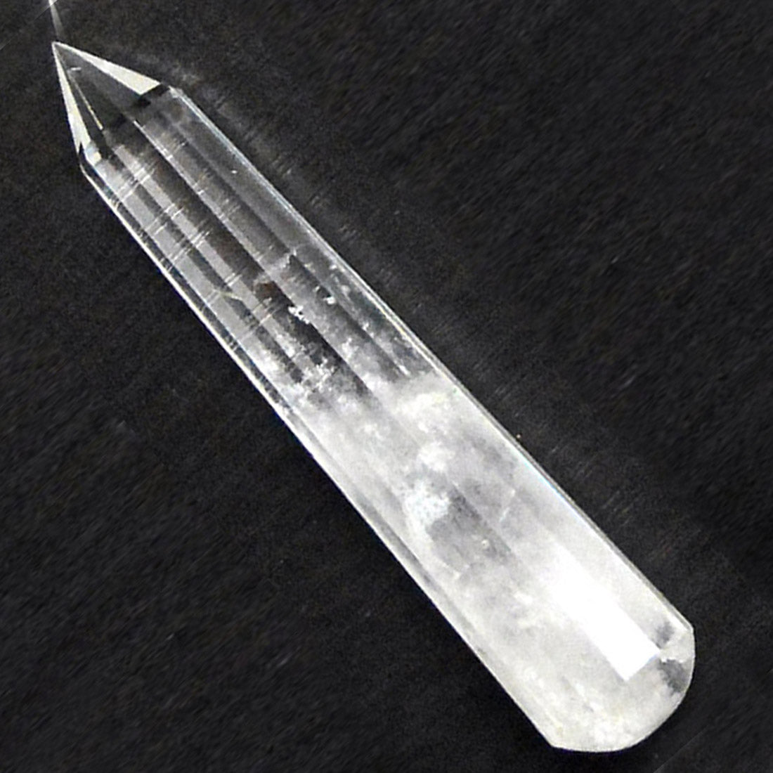 Clear Quartz 16 Faceted Crystal Pencil / Obelisks-100-110 mm