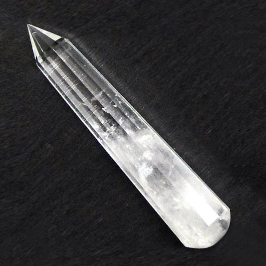 Clear Quartz 16 Faceted Crystal Pencil / Obelisks-75-80 mm