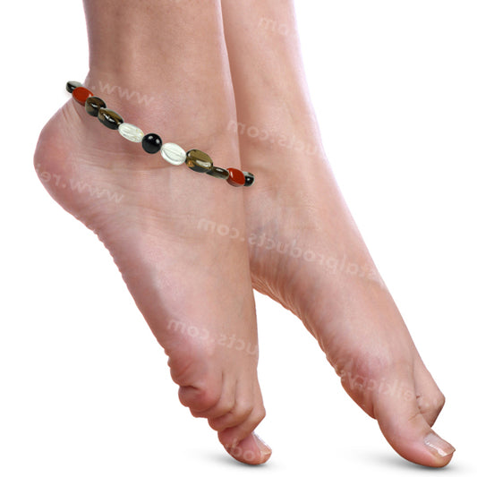 Natural Crystal Stone Anklet for Women Girls