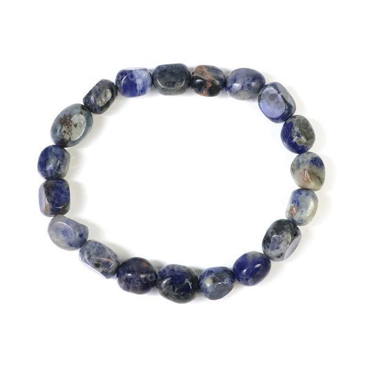 Natural Crystal Stone Sodalite Tumble Bracelet for Unisex