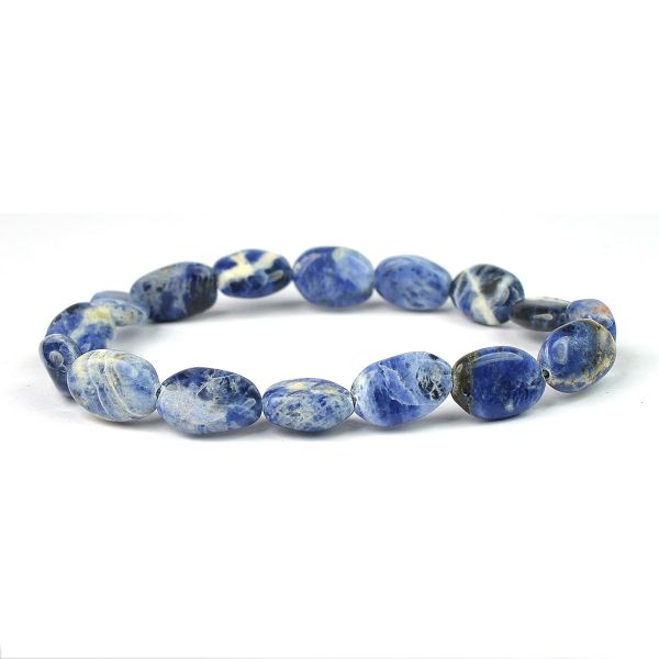 Natural Crystal Stone Oval Beads Bracelet