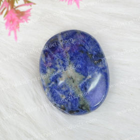 Large Sodalite Palm Stone for Meditation