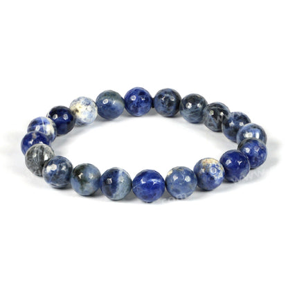 Sodalite 10 mm Faceted Bead Bracelet