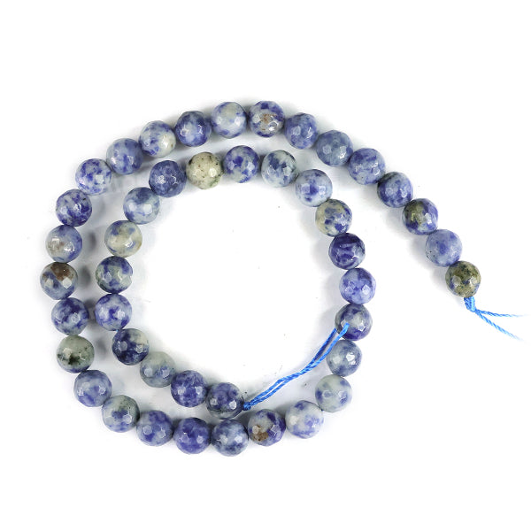 Natural Crystal Stone 8 mm Faceted Loose Beads 45-50 pcs for Making Bracelet Mala Necklaces