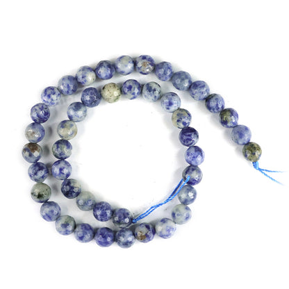 Natural Crystal Stone 8 mm Faceted Loose Beads 45-50 pcs for Making Bracelet Mala Necklaces