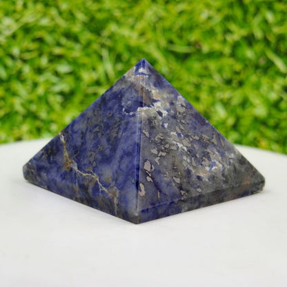 Sodalite Pyramid for Reiki Healing / Grid and Vastu Correction