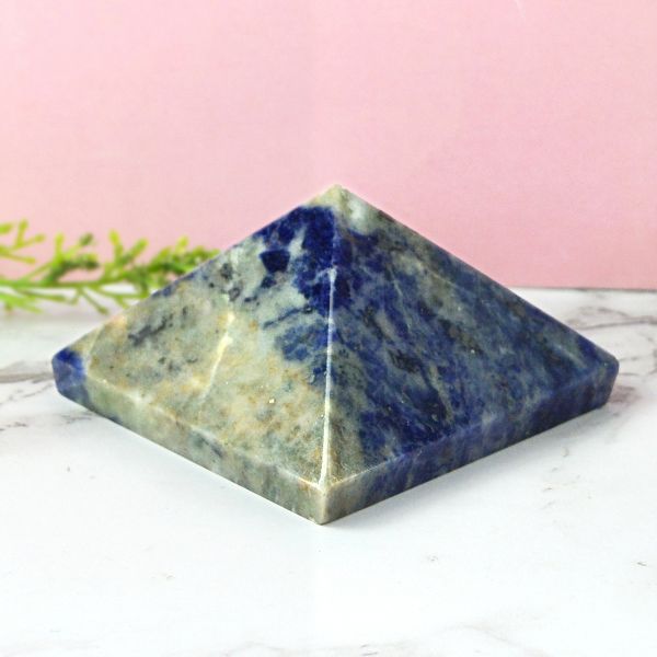Sodalite Pyramid for Reiki Healing / Grid and Vastu Correction