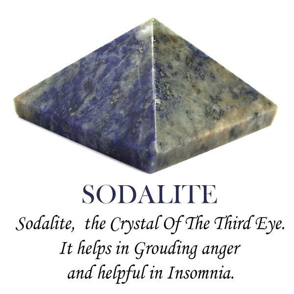 Natural Sodalite Pyramid 50-55 mm
