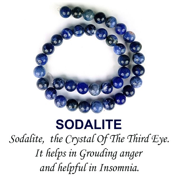 Reiki charged Sodalite loose beads 35-40 pcs