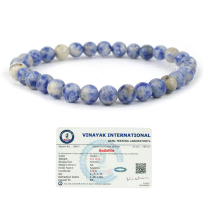 Certified Natural Crystal Stones 6 mm Round Bead Bracelet Energized By Reiki Grand Master