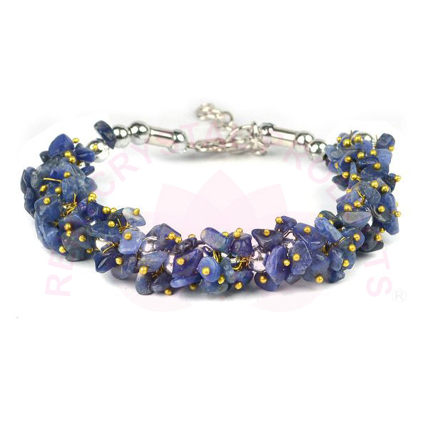 Natural Crystal Stone Adjustable Chip Beads Bracelet