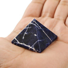 Blue Sodalite crystal pyramid for study table and meditation