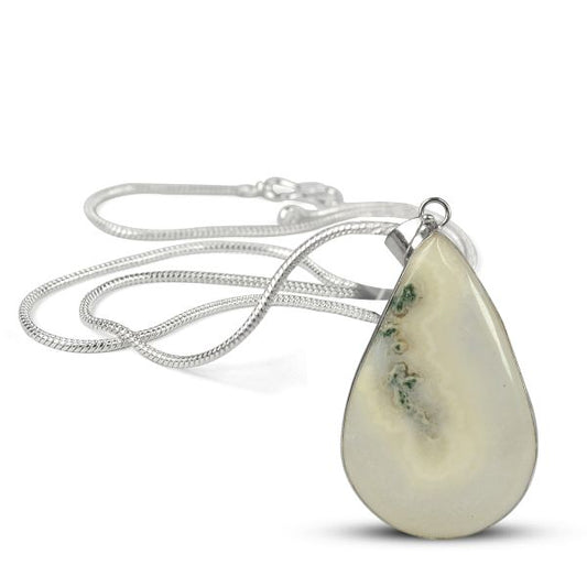 AAA Quality Solar Quartz Drop Shape Pendant With Chain