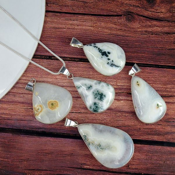 AAA Quality Solar Quartz Drop Shape Pendant With Chain