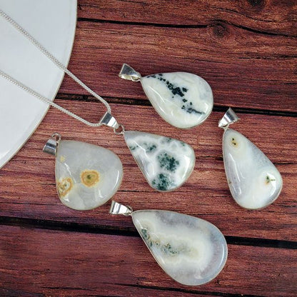 AAA Quality Solar Quartz Drop Shape Pendant With Chain