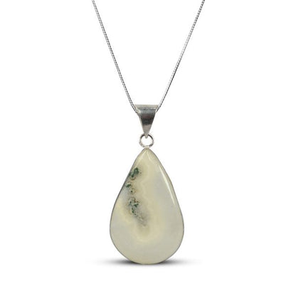 AAA Quality Solar Quartz Drop Shape Pendant With Chain